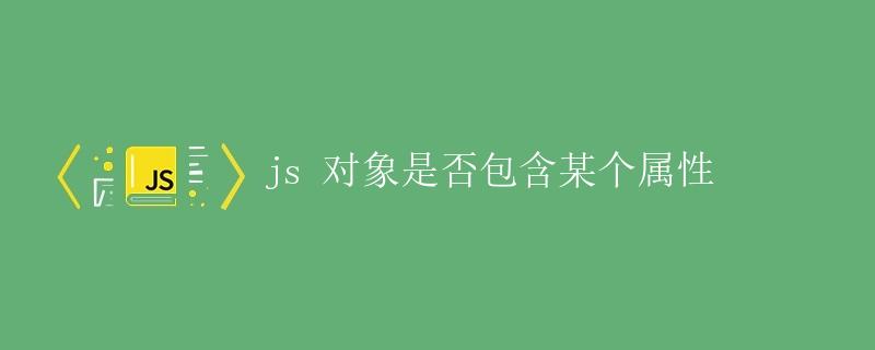 js 对象是否包含某个属性