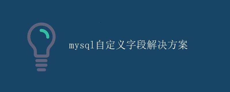 mysql自定义字段解决方案