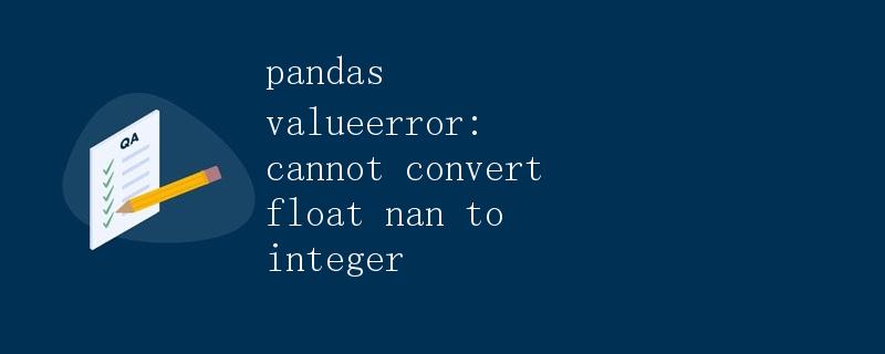 pandas valueerror: 无法将浮点 nan 转换为整数 pandas valueerror: 无法将浮点 nan 转换为整数