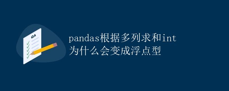 pandas根据多列求和int为什么会变成浮点型