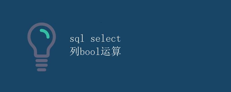 SQL SELECT 列bool运算