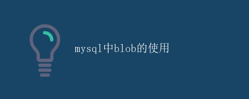 MySQL中Blob的使用 MySQL中Blob的使用