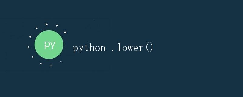 Python中的字符串方法.lower()