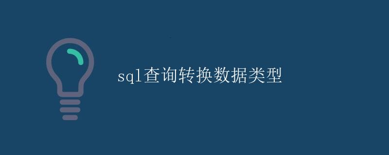 SQL查询转换数据类型