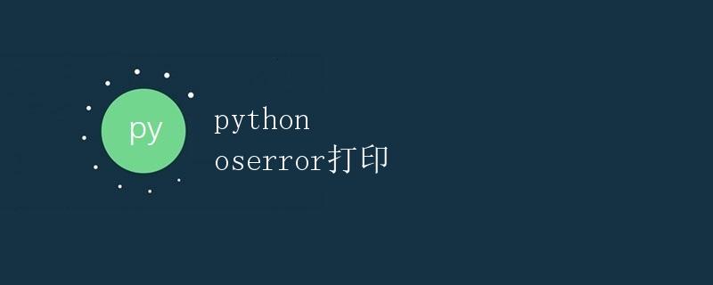 Python OSError异常详解