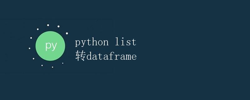 python list 转dataframe