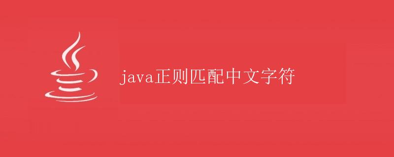 java正则匹配中文字符