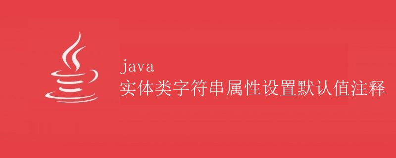 Java 实体类字符串属性设置默认值注释