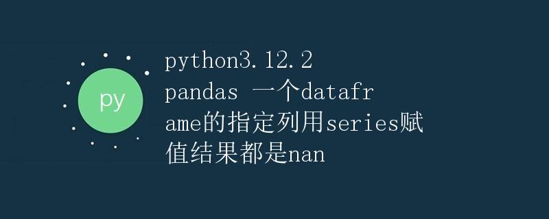 一个dataframe的指定列用series赋值结果都是nan