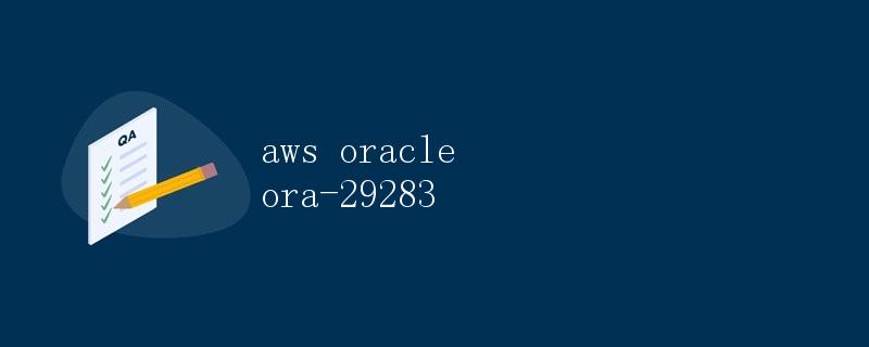 AWS Oracle ORA-29283