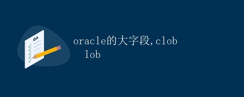 Oracle的大字段（CLOB和BLOB）