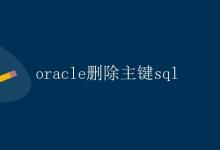 Oracle删除主键SQL|极客笔记