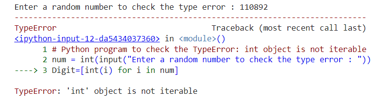 Python int对象不可迭代