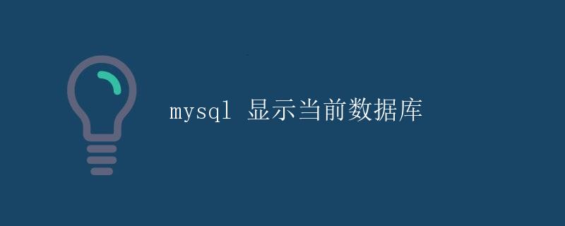 MySQL 显示当前数据库