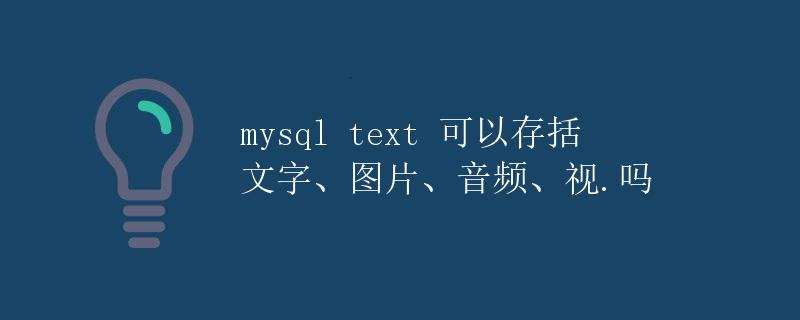 MySQL Text字段详解