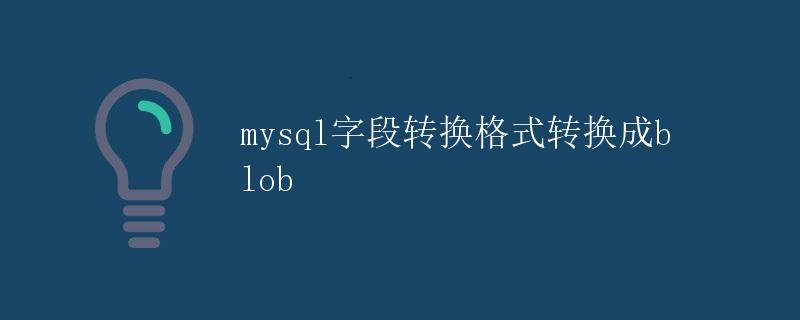 MySQL字段转换格式转换成BLOB