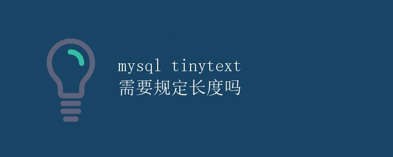 mysql tinytext 需要规定长度吗