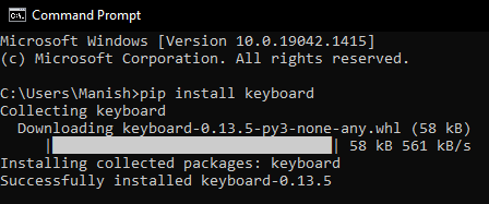 Python中的键盘keyboard模块