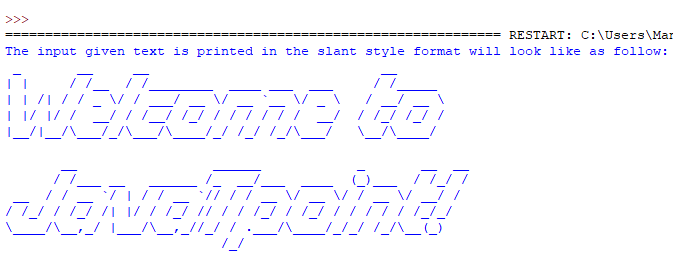 Python Pyfiglet模块