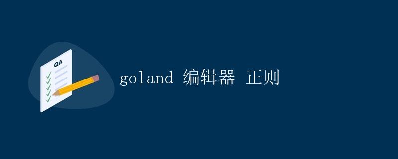 goland 编辑器 正则