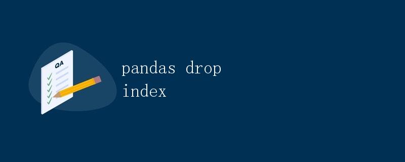 pandas drop index