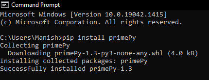 Python PrimePy模块