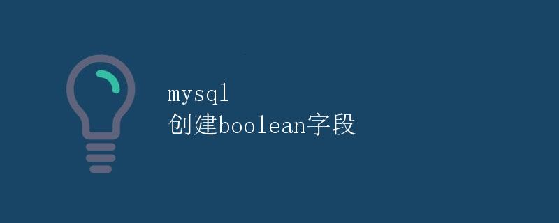 MySQL 创建 Boolean 字段