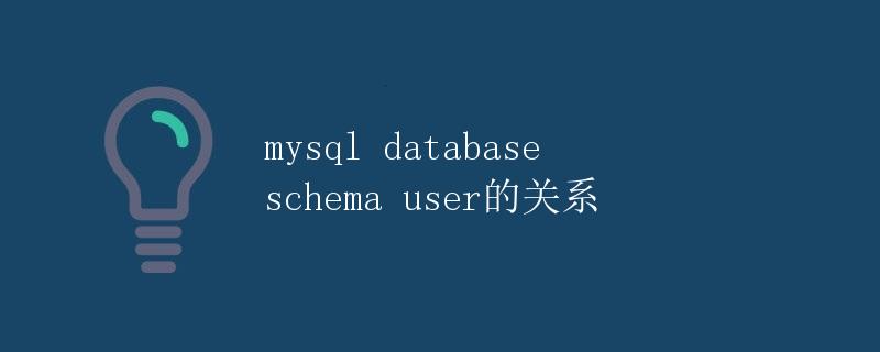 mysql database schema user的关系