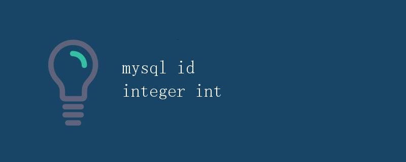 MySQL中的ID字段类型选择：INTEGER vs INT