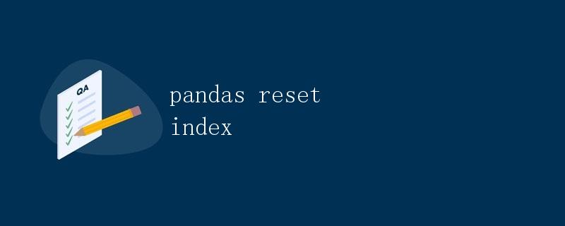 pandas reset index