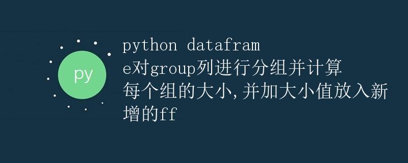 Python DataFrame对group列进行分组并计算每个组的大小