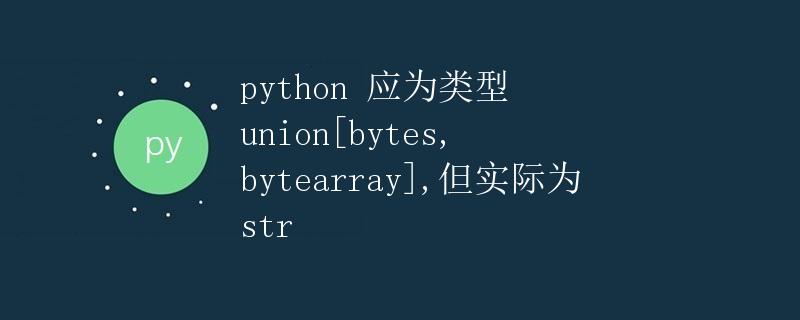 Python的类型错误: python 的类型应为类型 union bytes, bytearray ，但实际为 str
