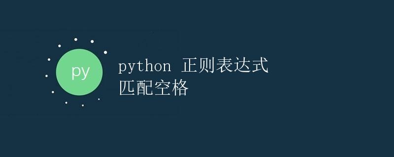 Python正则表达式匹配空格