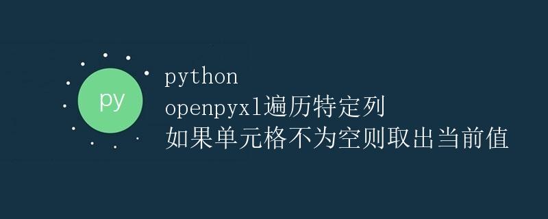 Python openpyxl遍历特定列并取出非空单元格的值