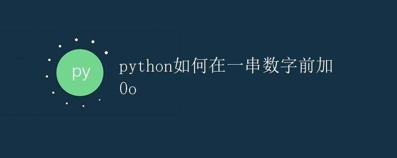 Python如何在一串数字前加0o