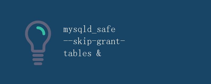 mysqld_safe --skip-grant-tables &