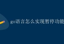 Go语言怎么实现暂停功能|极客笔记