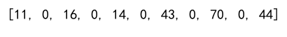 用Python将列表内[11,12,16,18,14,24,43,60,70,78,44]的所有能被6整除的元素替换