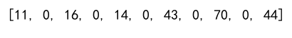 用Python将列表内[11,12,16,18,14,24,43,60,70,78,44]的所有能被6整除的元素替换|极客笔记