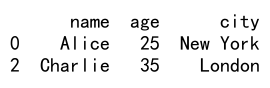 pandas dataframe 根据列值进行过滤