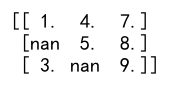 DataFrame 到 NumPy 数组的转换