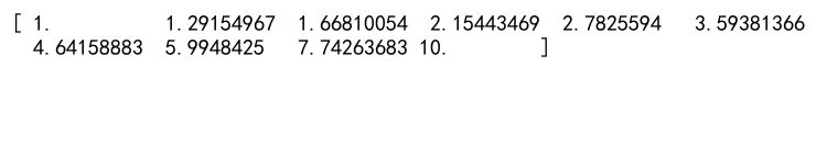 Numpy Linspace使用方法