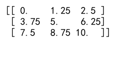 Numpy Linspace使用方法