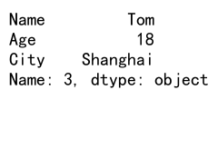 Pandas iloc函数的使用