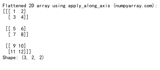 NumPy中将3D数组展平为2D数组的详细指南