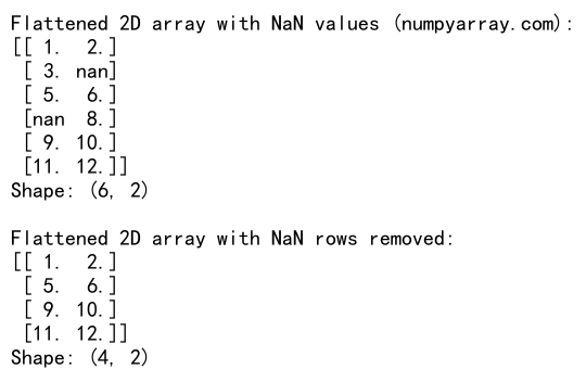 NumPy中将3D数组展平为2D数组的详细指南