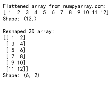 NumPy中将3D数组展平为2D数组的详细指南