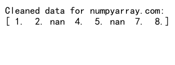 NumPy中where函数和NaN值的高效处理与应用