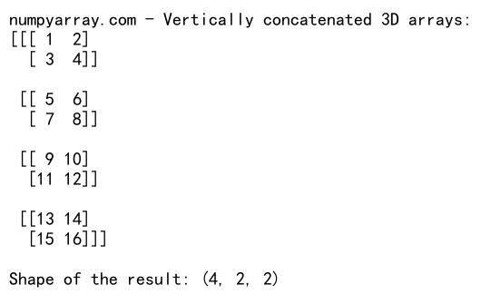 NumPy数组垂直拼接：使用concatenate函数实现高效数据合并