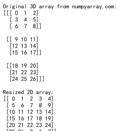 NumPy中如何将3D数组重塑为2D数组：reshape函数详解